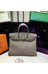 Hermes Birkin 25cm Lizard Skin Original Leather Bag Handstitched Gold Hardware, Gris Fonce CK84 RS12830