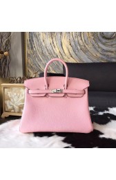Hermes Birkin 25cm Taurillon Clemence Bag Handstitched Gold/Palladium Hardware, Rose Sakura 3Q RS21104