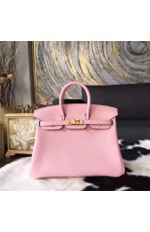 Hermes Birkin 25cm Togo Calfskin Bag Handstitched Gold/Palladium Hardware, Rose Sakura 3Q RS12173