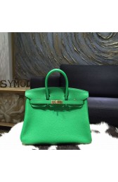 Hermes Birkin 25cm Veau Crispe Togo Calfskin Bag Hand Stitched Gold Hardware, Bambou 1K RS03390