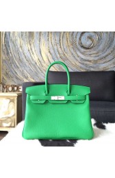 Hermes Birkin 30cm Togo Calfskin Original Leather Bag Handstitched Palladium Hardware, Bambou 1K RS11393