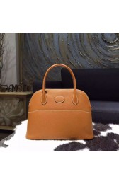 Hermes Bolide 27cm Epsom Calfskin Leather Bag Palladium Hardware Handstitched, Gold CK37 RS08932