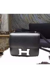 Hermes Constance 18cm Box Calfskin Palladium Hardware Handstitched, Noir RS08710