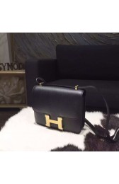 Hermes Constance 18cm Epsom Calfskin Original Leather Handstitched Gold Hardware, Noir RS10647