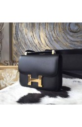 Hermes Constance 23cm Epsom Calfskin Original Leather Handstitched Gold Hardware, Black RS10853