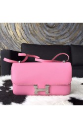 Hermes Constance Elan 26cm Epsom Calfskin Handstitched Palladium Hardware, Pink 5P RS08762