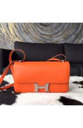 Hermes Constance Elan 26cm Swift Calfskin Handstitched Palladium Hardware, Orange CC93 RS15088