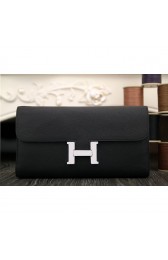 Hermes Constance Wallet In Black Epsom Leather RS06095