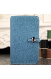 Hermes Dogon Combine Wallet In Jean Blue Leather RS12945