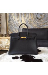 Hermes Horseshoe Birkin 35cm Togo Calfskin Original Leather Bag Handstitched Gold Hardware, Noir CK89/Rouge Casaque Q5 Interior RS04044