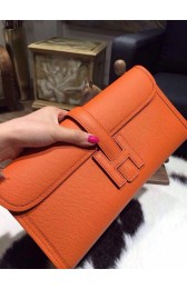 Hermes Jige Elan Clutch 29cm Epsom Calfskin Handstitched, Orange CK93 RS18785