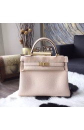 Hermes Kelly 28cm/32cm Togo Calfskin Original Leather Bag Handstitched Gold Hardware, Craie CC10 RS05826