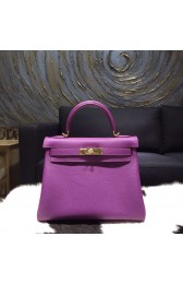 Hermes Kelly 28cm Togo Calfskin Original Leather Bag Handstitched Gold Hardware, Anemone P9 RS18263