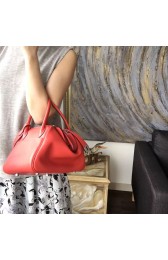 Hermes Lindy 26cm/30cm Swift Calfskin Bag Handstitched Palladium Hardware, Rose Jaipur T5 RS04757