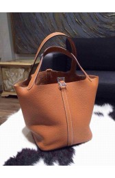 Hermes Picotin Lock Bag 18cm/22cm Taurillon Clemence Palladium Hardware Fully Hand Stitched, Gold CK37 RS03769