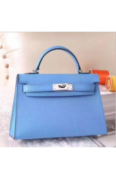 Hermes Celeste Epsom Kelly Mini II 20cm Handmade Bags RS23473