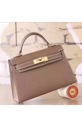Hermes Etoupe Epsom Kelly Mini II 20cm Handmade Bags RS23465