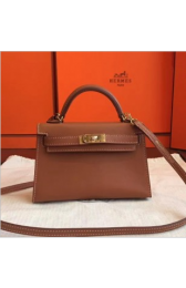 Hermes Gold Swift Kelly Mini II 20cm Handmade Bags RS23475