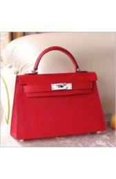 Hermes Red Epsom Kelly Mini II 20cm Handmade Bags RS23466