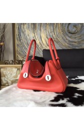 Imitation Best Hermes Lindy 26cm/30cm Swift Calfskin Bag Handstitched Palladium Hardware, Rose Jaipur T5 RS21365