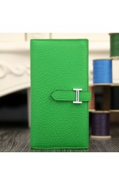 Imitation Hermes Bearn Gusset Wallet In Bamboo Leather RS03577
