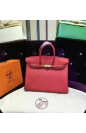 Imitation Hermes Birkin 25cm Lizard Skin Original Leather Bag Handstitched, Fuschia Pink 5J RS14925