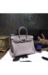 Imitation Hermes Birkin 35cm Togo Calfskin Bag Handstitched Palladium Hardware, Gris Tourterelle RS05091
