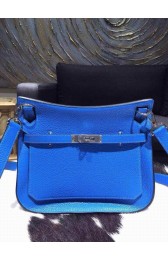 Imitation Hermes Jypsiere 28cm Gypsy Bag Bleu Hydra T7 Togo Palladium RS19220