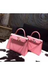 Imitation Hermes Kelly 25cm Epsom Calfskin Bag Handstitched, Rose Confetti 1Q RS15506