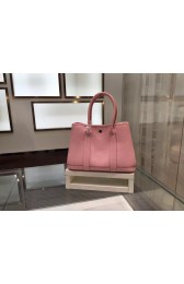 Imitation Luxury Hermes Garden Party TPM Buffalo Leather Palladium Hardware Top Hand Stitching, Pink RS09347