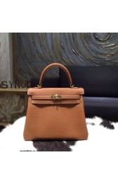 Knockoff Hermes Kelly 25cm Togo Calfskin Original Leather Bag Handstitched Gold Hardware, Gold CK37 RS14787