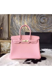 Knockoff Luxury Hermes Birkin 30cm Taurillon Clemence Bag Handstitched Palladium Hardware, Rose Sakura 3Q RS21915
