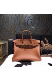 Knockoff Quality Hermes Birkin 35cm Taurillon Clemence Calfskin Leather Bag Gold Hardware Handstitched, Gold CK37 RS03840