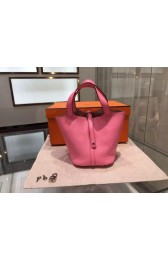 Quality Hermes Picotin Lock Taurillon Clemence Leather Palladium Hardware High Quality, Pink 5P RS05089