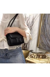 RARE Hermes Mini Constance 18cm Lizard Box Calfskin Palladium Hardware Handstitched, Noir CK89 RS21671