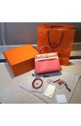 Replica AAA Hermes Kelly 32cm Togo Calfskin Original Leather Bag Handstitched Gold Hardware, Rose Lipstick RS11511