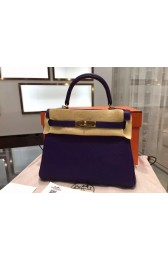 Replica Cheap Hermes Kelly 28cm Togo Leather Gold Hardware High Quality, Iris 9K RS17314