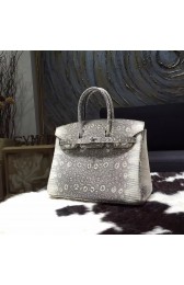 Replica Hermes Birkin 25cm Natural Lizard Skin Bag Handstitched Palladium Hardware, Ombre/Shadow RS14924