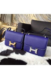 Replica Hermes Constance 19cm Epsom Calfskin Original Leather Handstitched, Blue Electric 7T RS14705