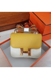 Replica Hermes Constance 23cm Epsom Calfskin Original Leather Handstitched Gold Hardware, Soufre C9 RS08820