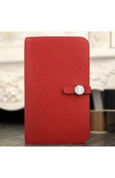Replica Hermes Dogon Combine Wallet In Red Leather RS02336